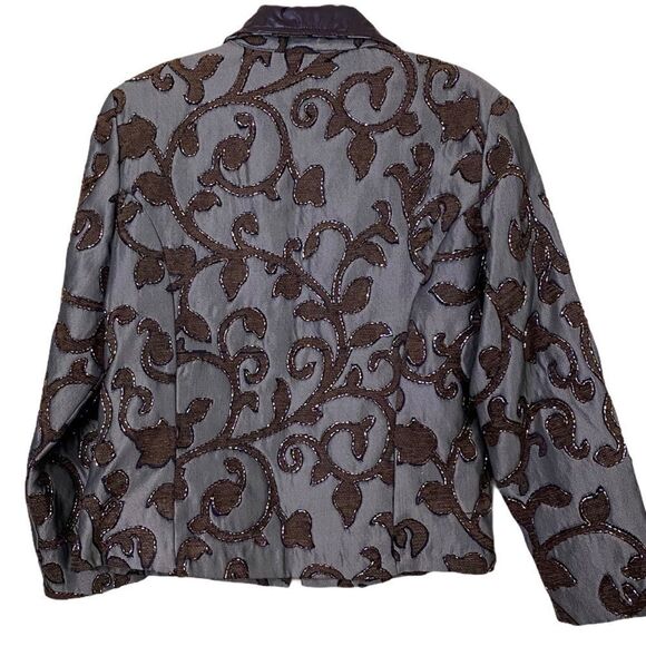 Vintage ENTICE Exclusive 3-D Zippered Embellished Jacket Size Medium - Picture 8 of 8